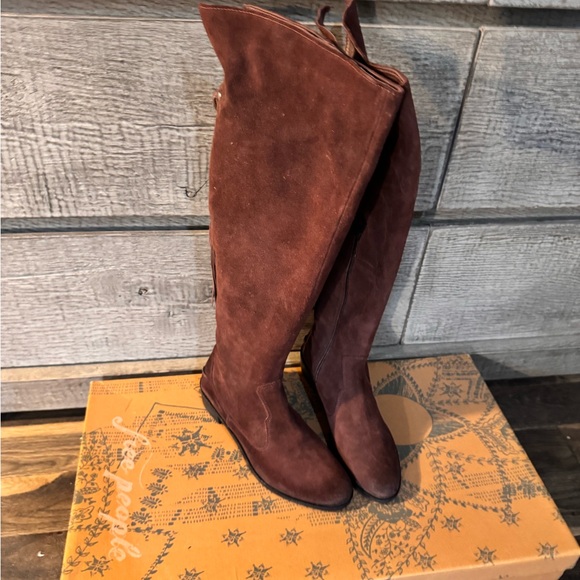 Free People Shoes - Free People Rich Burgundy Suede Riding Boots